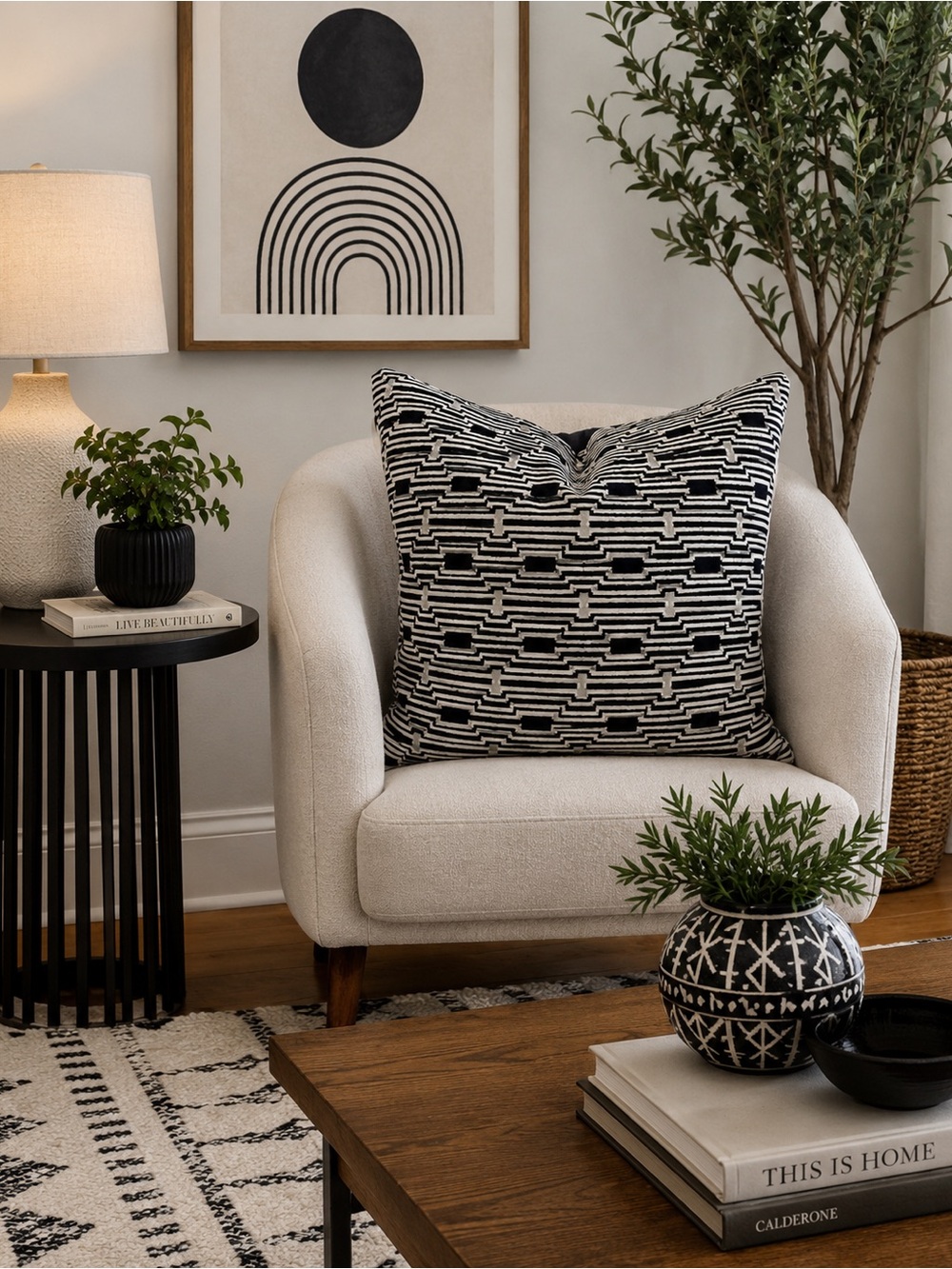 Beautiful textured soft, plump accent pillow! Luxury feather fill, UK 🇬🇧 made